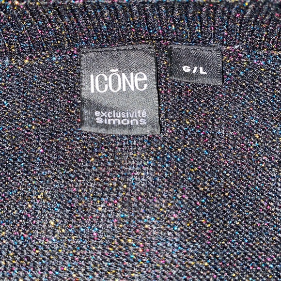 Icône by Simons Black Metallic Lurex Sweater - Picture 2 of 7